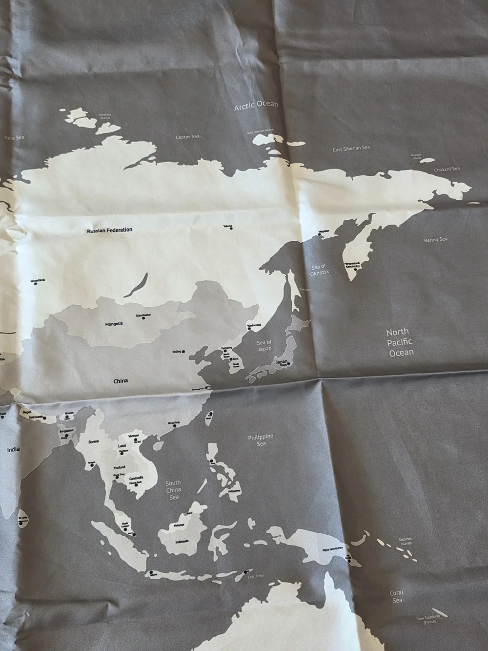 World Map Fabric 60